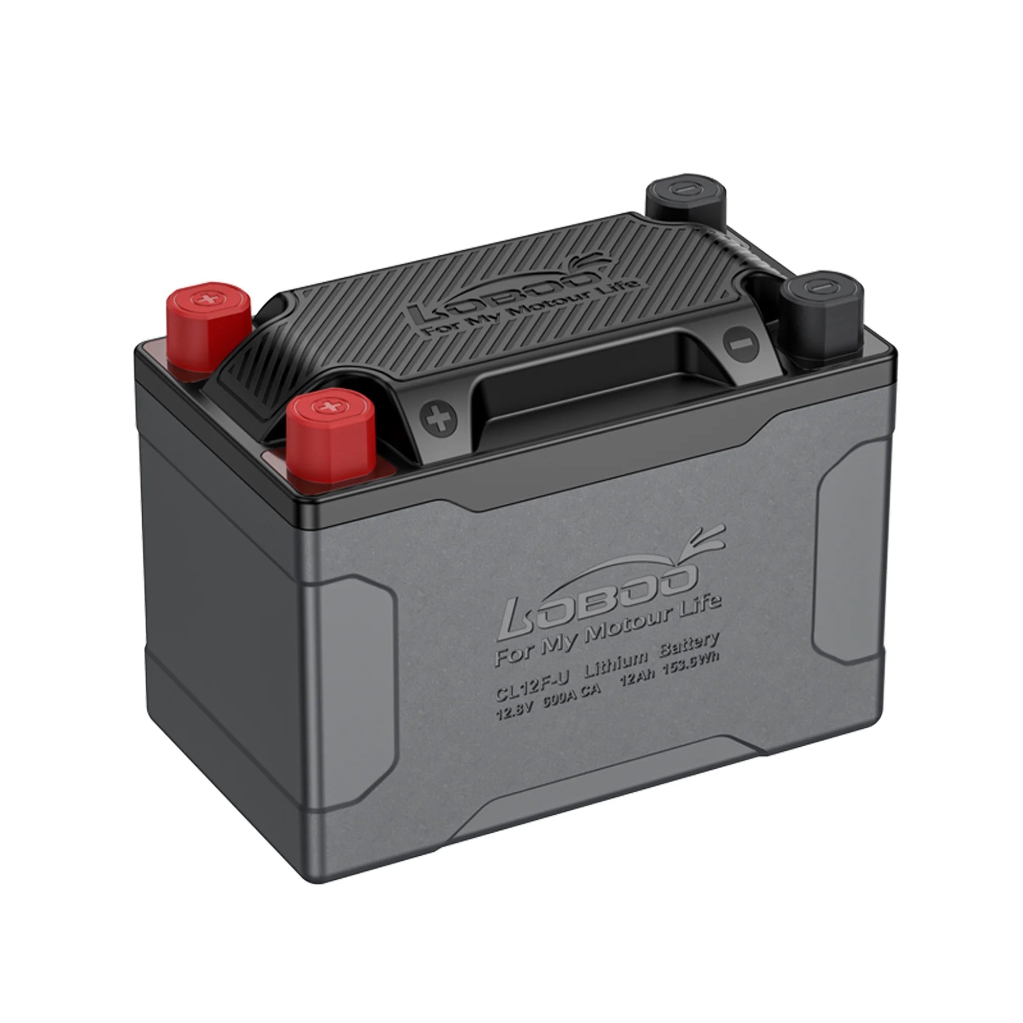 LOBOO Lightweight Lithium Iron Phosphate (LFP) Motorcycle Start Battery - 12.8V 300A/600A CA for ADV, Touring & Sportbikes - Universal Fit - LOBOO