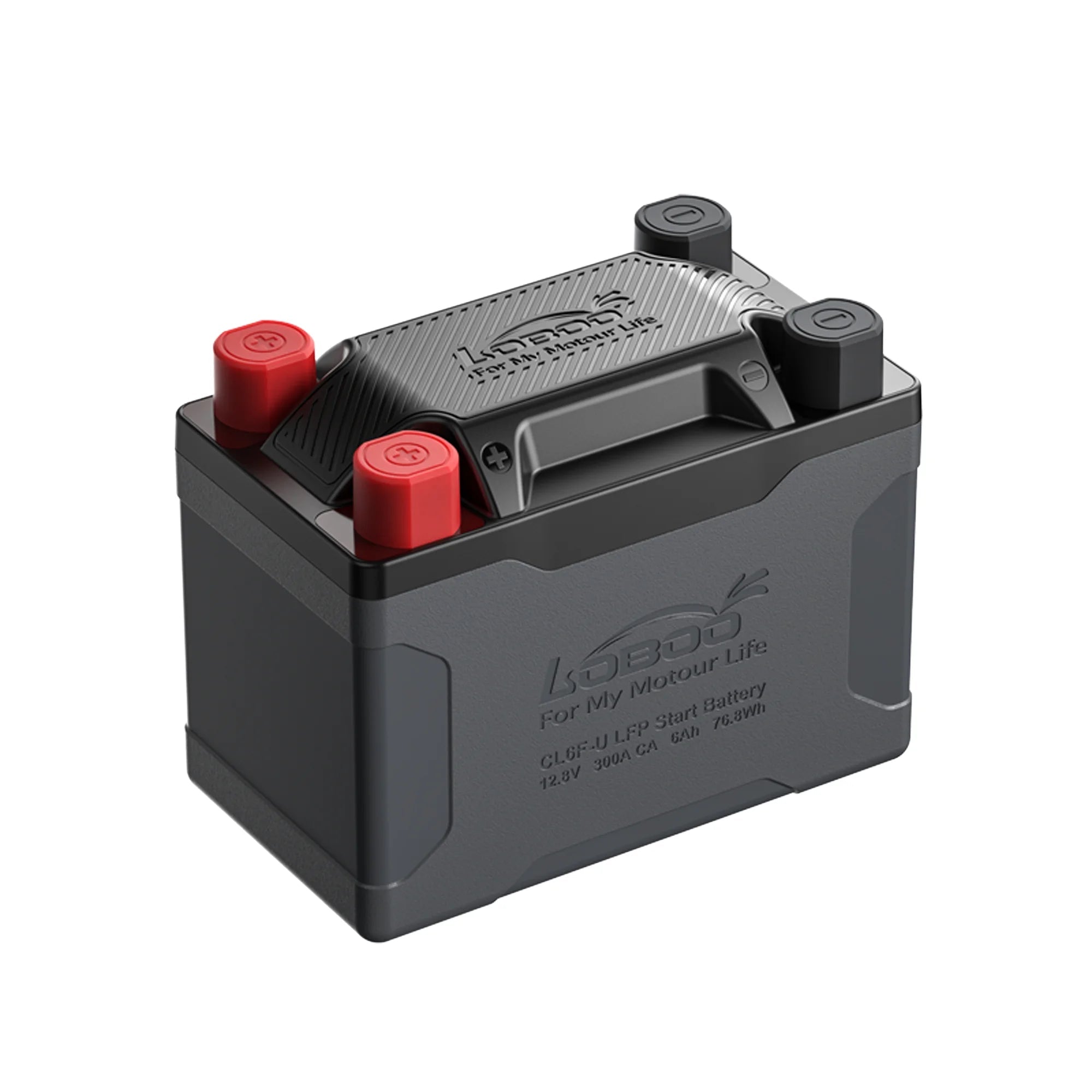 LOBOO Lightweight Lithium Iron Phosphate (LFP) Motorcycle Start Battery - 12.8V 300A/600A CA for ADV, Touring & Sportbikes - Universal Fit - LOBOO