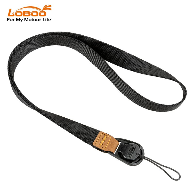 LOBOO Magnetic Key Lanyard (XGS06BK) | Quick - Release FIDLOCK Neck Strap with Genuine Leather - LOBOO