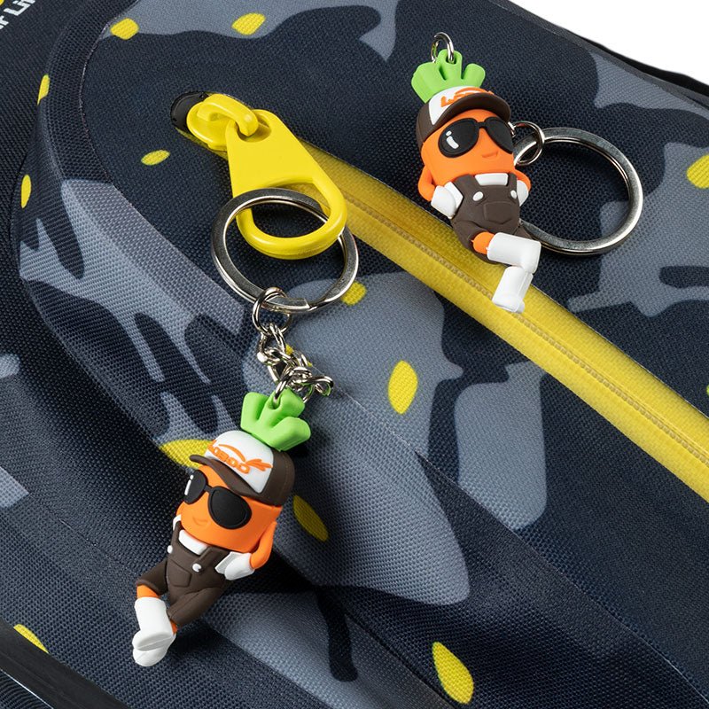 LOBOO Mascot Carrot Charm | Keychain, Flat Mount & 25mm Crash Bar Decoration - LOBOO