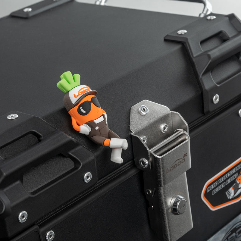 LOBOO Mascot Carrot Charm | Keychain, Flat Mount & 25mm Crash Bar Decoration - LOBOO