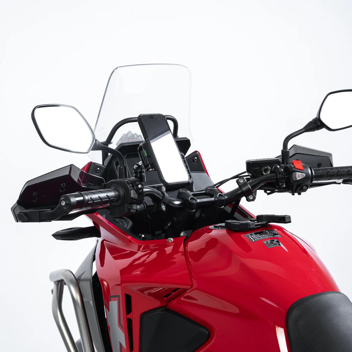 LOBOO PH04 Anti-Vibration Motorcycle Phone Mount with 15W Wireless & 30W Fast Charging for BMW, Honda, Yamaha ADV Motorcycles - LOBOO