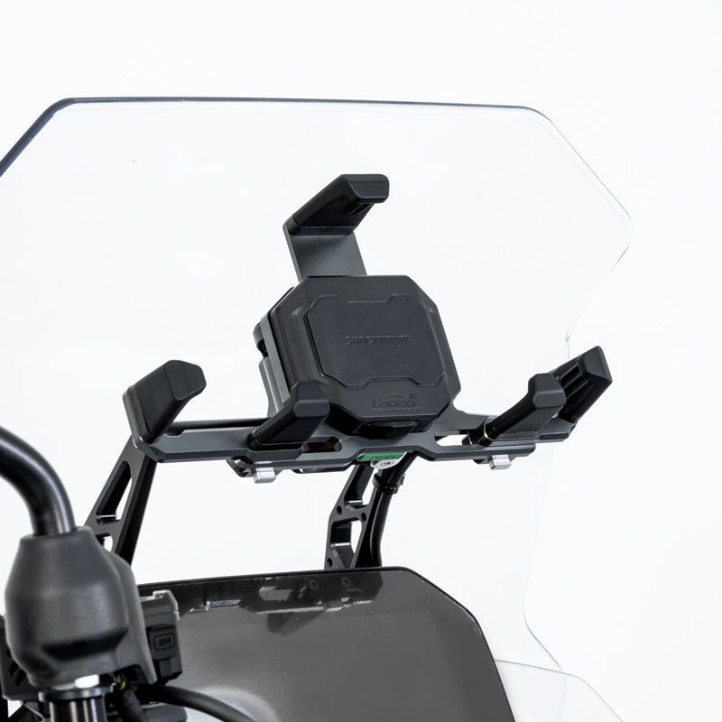 LOBOO PH06 Anti - Vibration Phone Mount - Magnetic Damping + 15W Wireless Charging - Aluminum Motorcycle Holder (Fits 4.7" - 7.2" Phones) - LOBOO