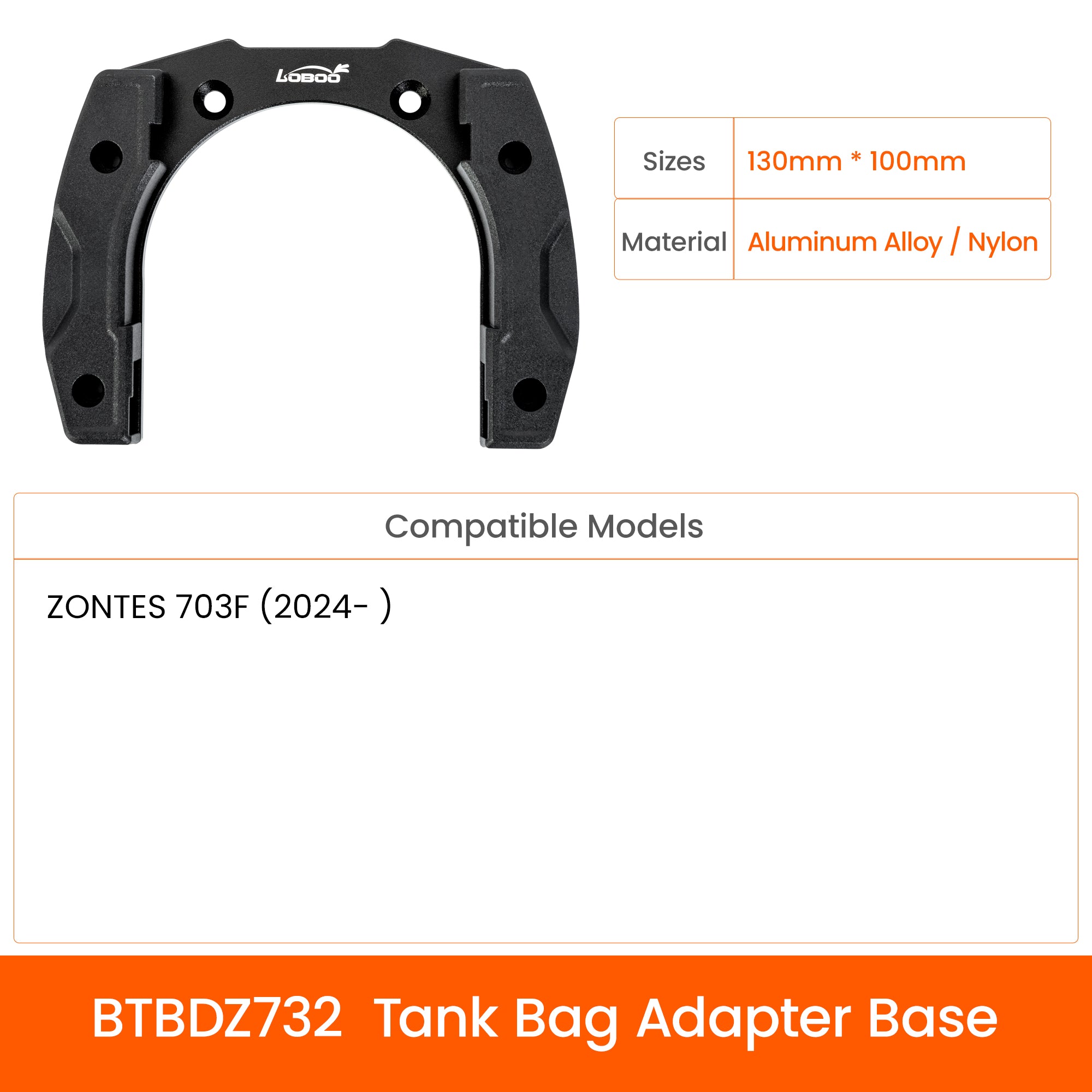 LOBOO Quick - Lock Tank Bag (Expandable) | 2520D Ballistic Nylon Adventure Luggage for BMW, KTM & Ducati - LOBOO