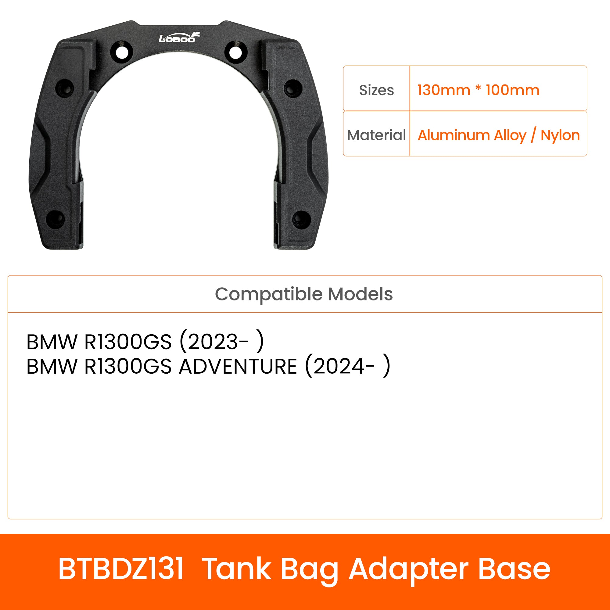 LOBOO Quick - Lock Tank Bag (Expandable) | 2520D Ballistic Nylon Adventure Luggage for BMW, KTM & Ducati - LOBOO