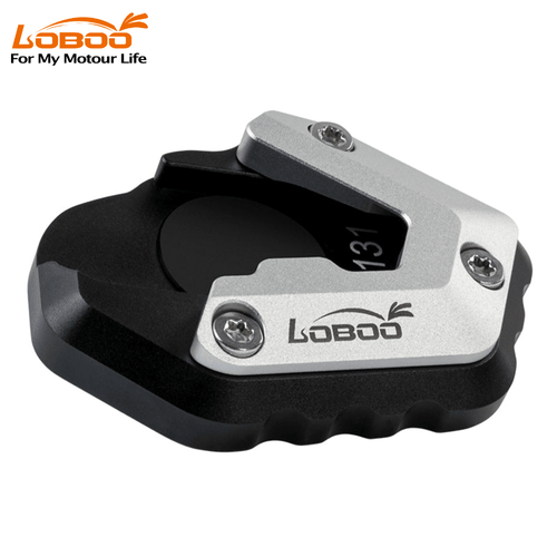 LOBOO Side Stand Extension for BMW R1300GS(2023+) / R1300GS ADV(2024+) | Hybrid Aluminum & Stainless Steel Kickstand Pad - LOBOO