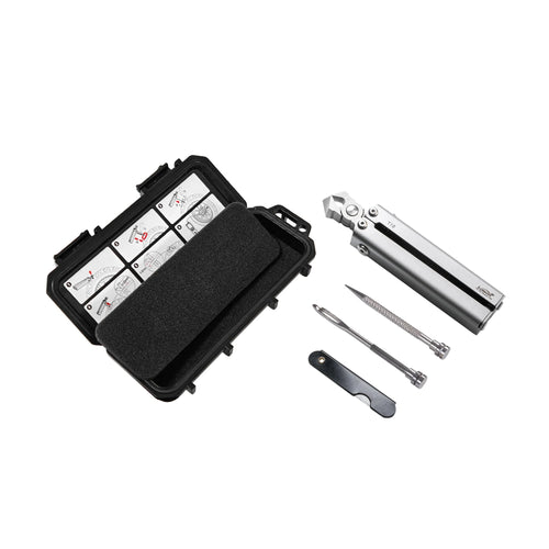 LOBOO T10 Tubeless Tire Repair Tool — Compact Modular Kit with Built - In Pliers & Waterproof Case for Motorcycle Adventure Touring - LOBOO
