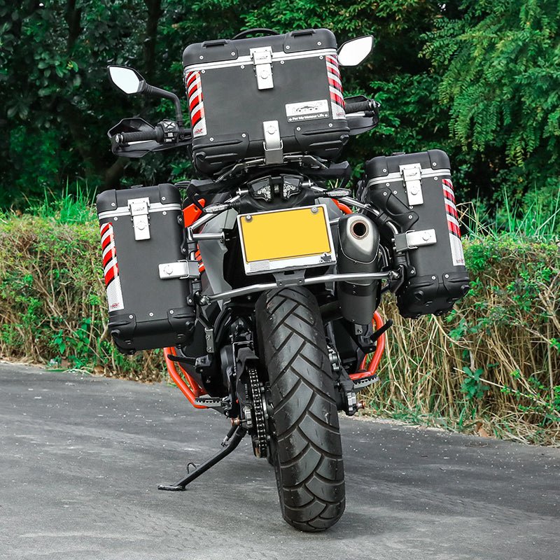LOBOO Tibet B Aluminum Panniers & Top Case for KTM 790/890 Adventure | Exhaust - Cutout System - LOBOO
