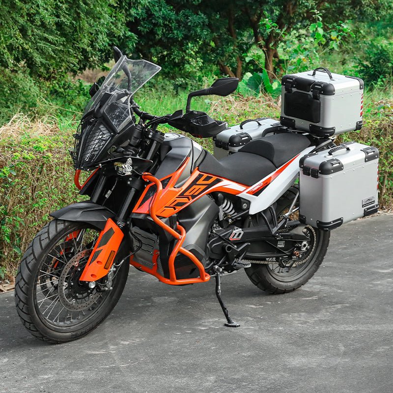 LOBOO Tibet B Aluminum Panniers & Top Case for KTM 790/890 Adventure | Exhaust - Cutout System - LOBOO