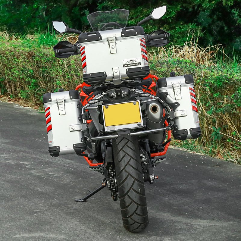 LOBOO Tibet B Aluminum Panniers & Top Case for KTM 790/890 Adventure | Exhaust - Cutout System - LOBOO