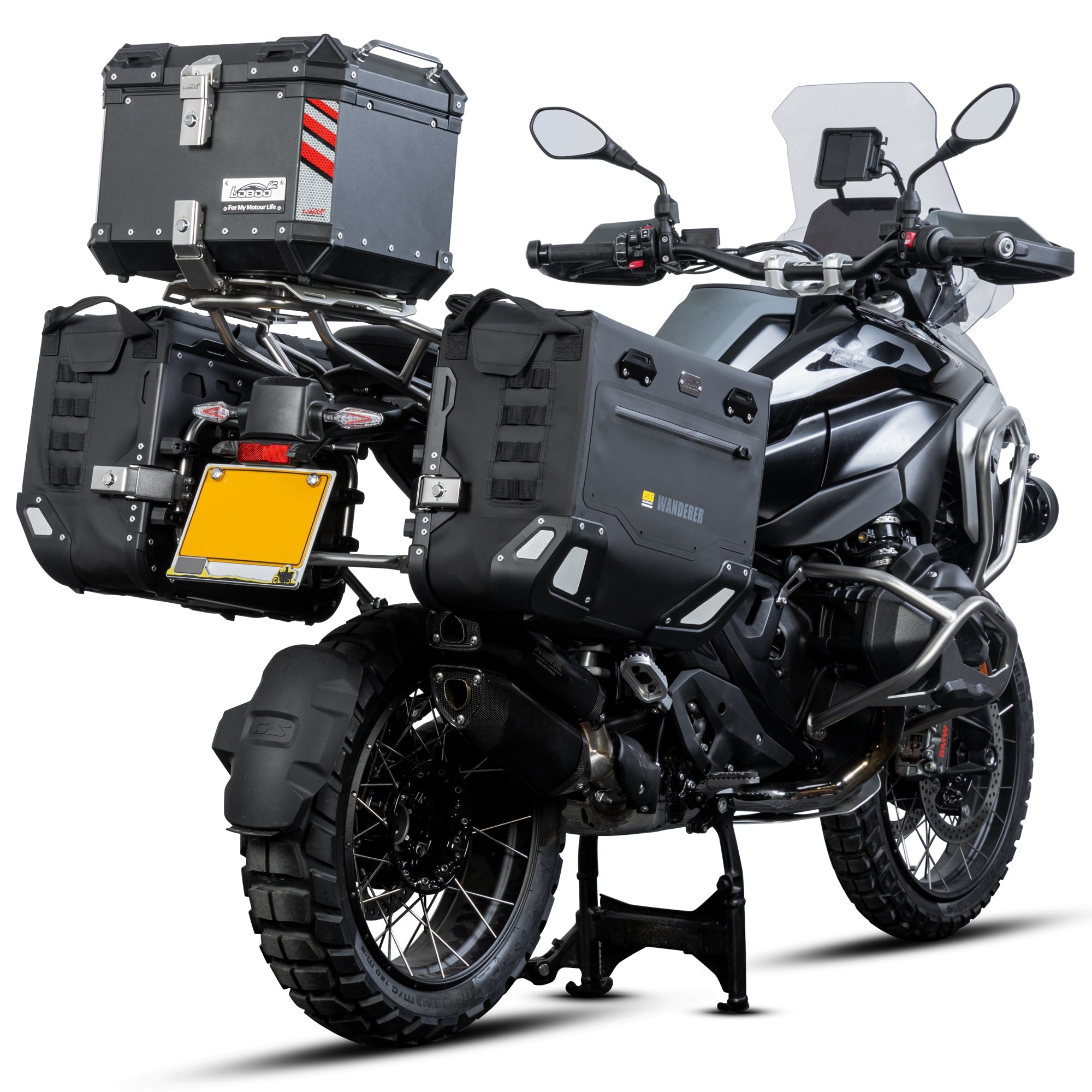 LOBOO Wanderer Waterproof Side Bags (30L/40L) | Quick - Release Soft Pannier System with MOLLE - LOBOO