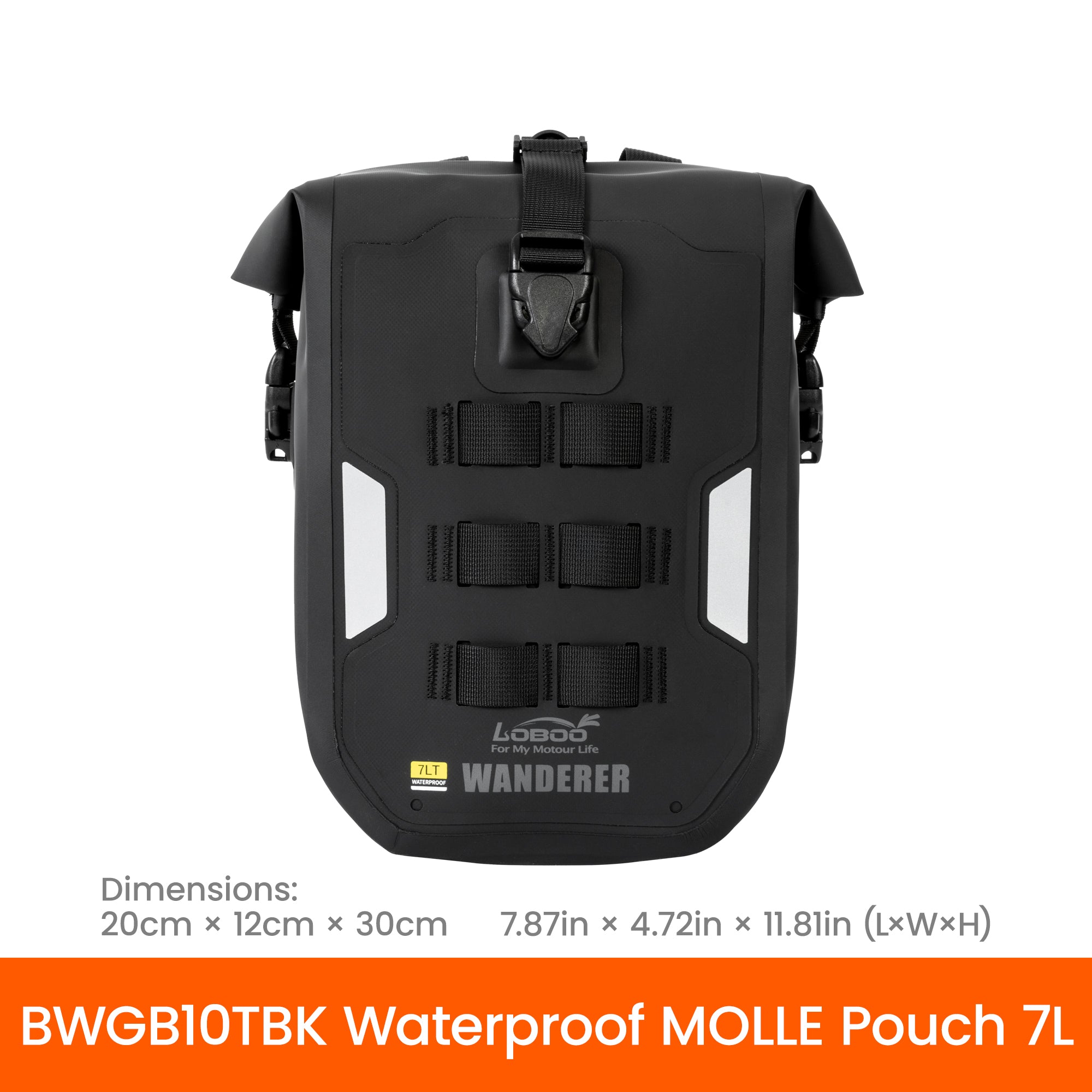 LOBOO Wanderer Waterproof Side Bags (30L/40L) | Quick - Release Soft Pannier System with MOLLE - LOBOO