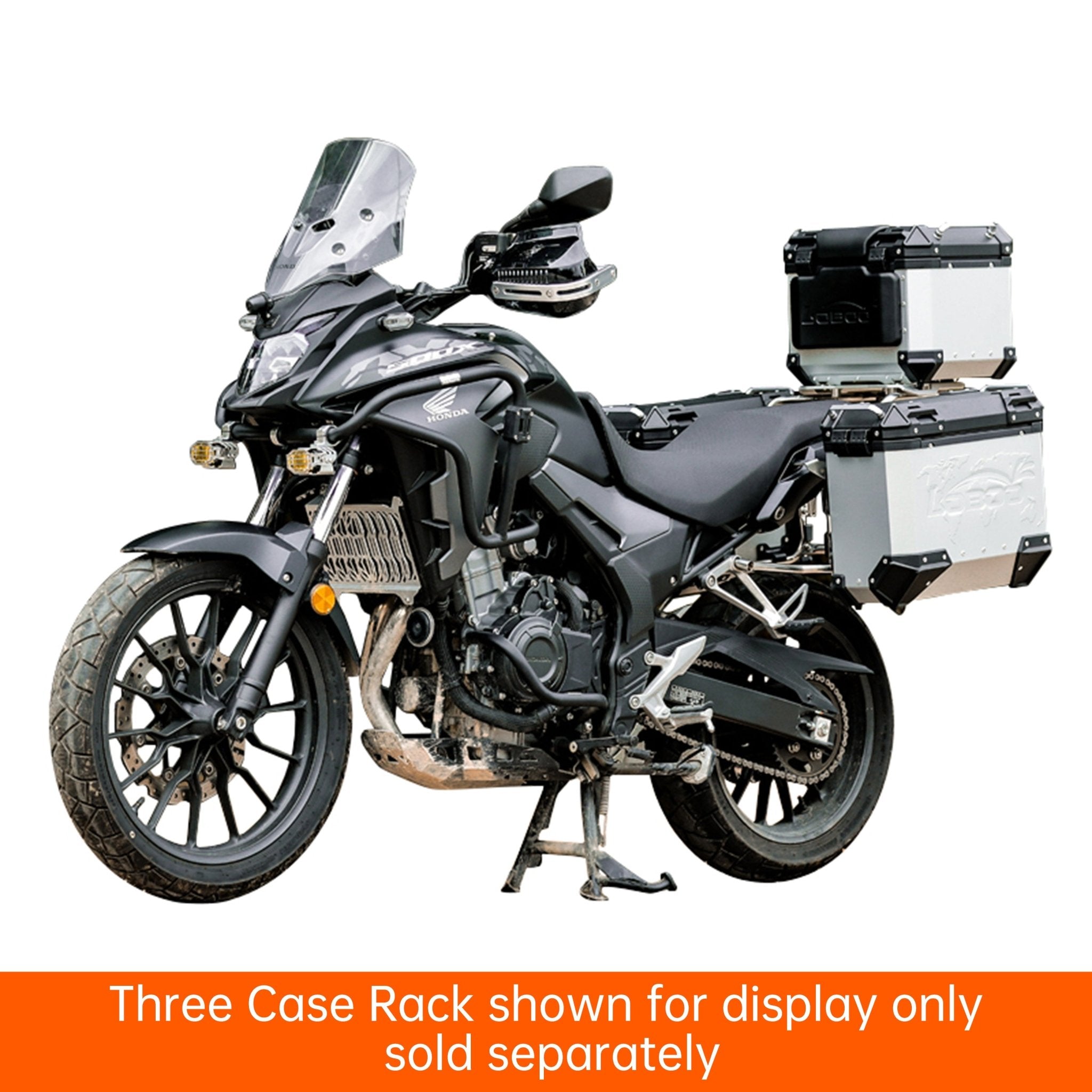 PIKE TRACKER Series Side Cases and Top Case - HONDA CB400X (2021 - ) - CB500X (2019 - ) - NX400(2024 - ) - LOBOO
