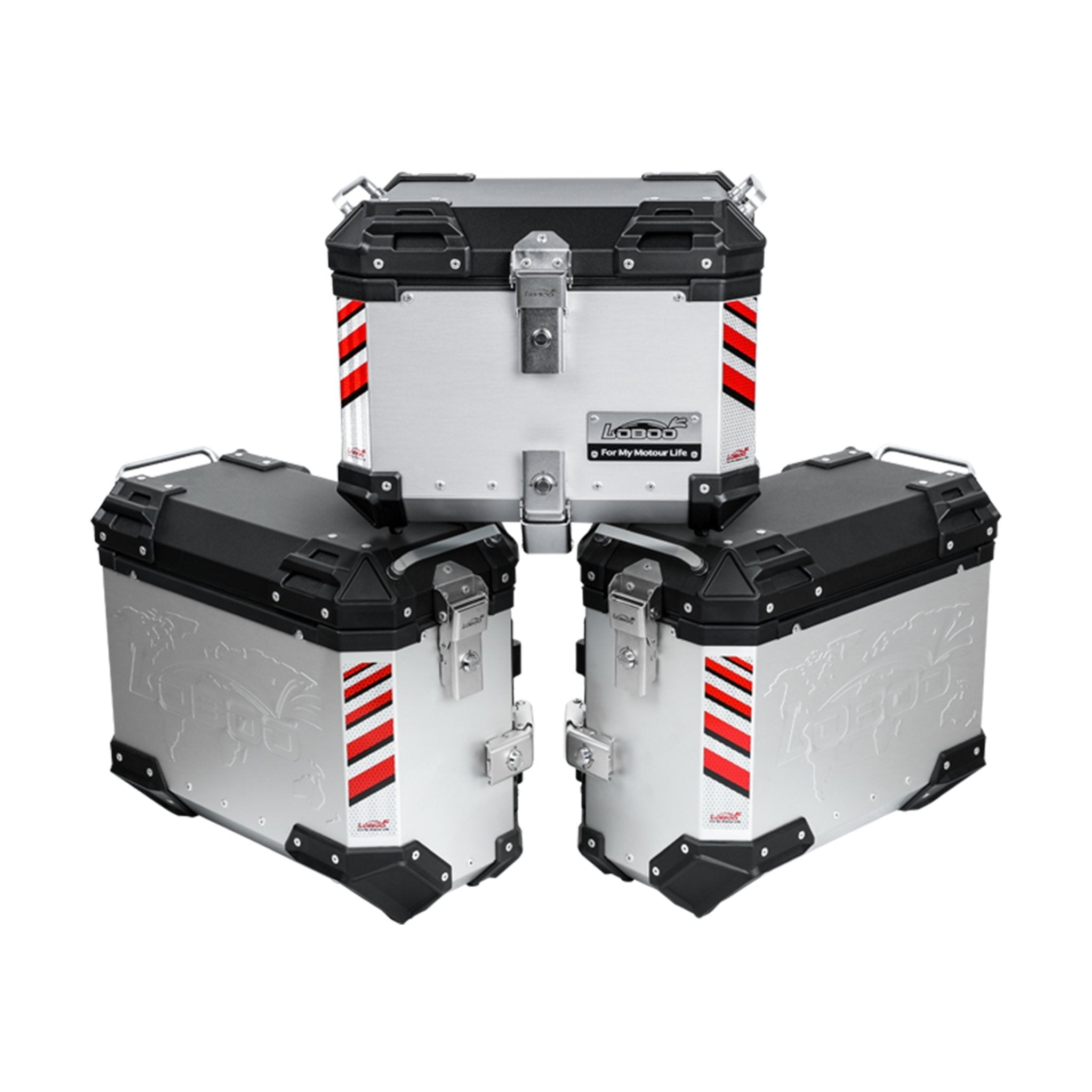 PIKE TRACKER Series Side Cases and Top Case - HONDA CB400X (2021 - ) - CB500X (2019 - ) - NX400(2024 - ) - LOBOO