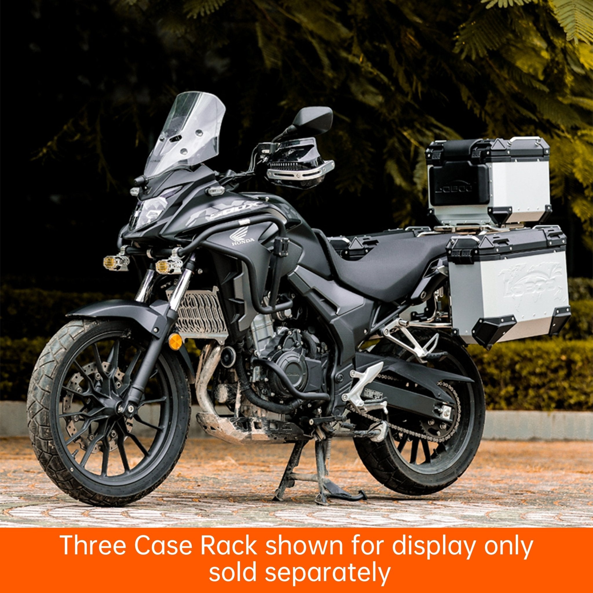 PIKE TRACKER Series Side Cases and Top Case - HONDA CB400X (2021 - ) - CB500X (2019 - ) - NX400(2024 - ) - LOBOO