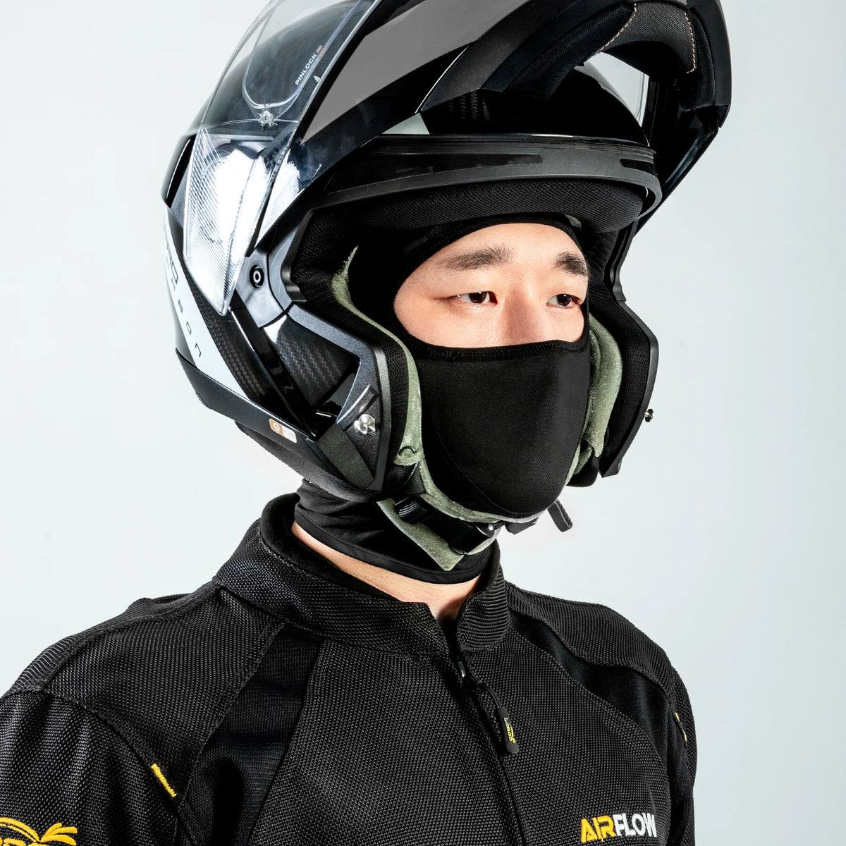 LOBOO RTT30 Cooling Motorcycle Balaclava | Breathable COOLMAX Summer Helmet Liner Face Mask with Glasses Slots