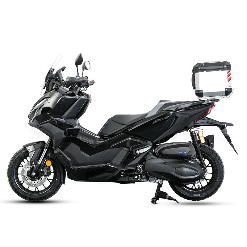 LOBOO Aluminium Top Case Sæt til Honda Forza 350 (2021+) | Justerbart Glideskinne System & Smart Lys