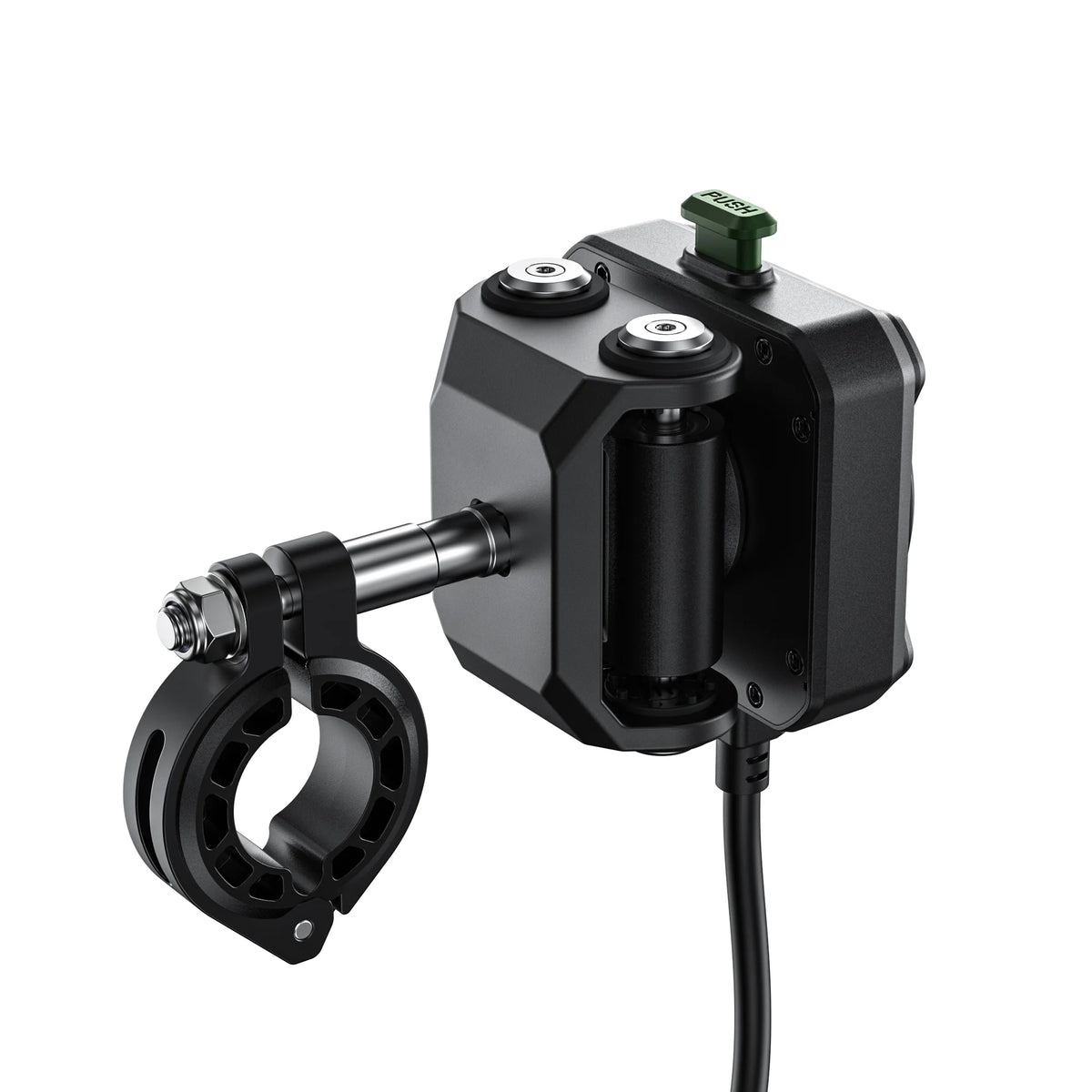 Soporte antivibración para teléfono de motocicleta LOBOO PH04 con carga inalámbrica de 15W y carga rápida de 30W para motocicletas ADV BMW, Honda y Yamaha