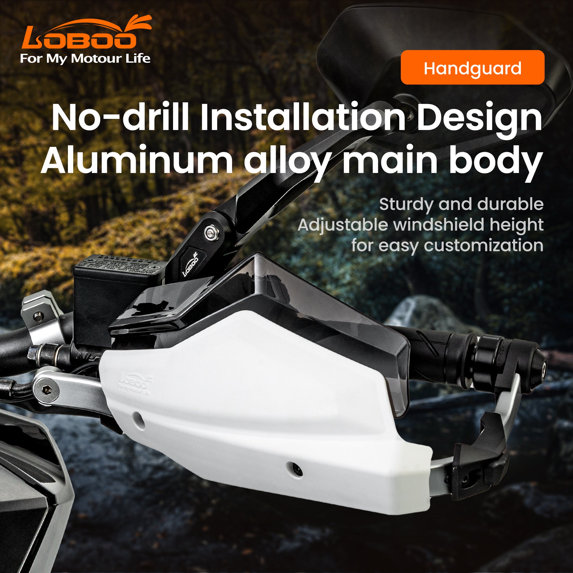 LOBOO Aluminum Handguard Mounting Kit for Honda ADV350 2025 - Photo 2