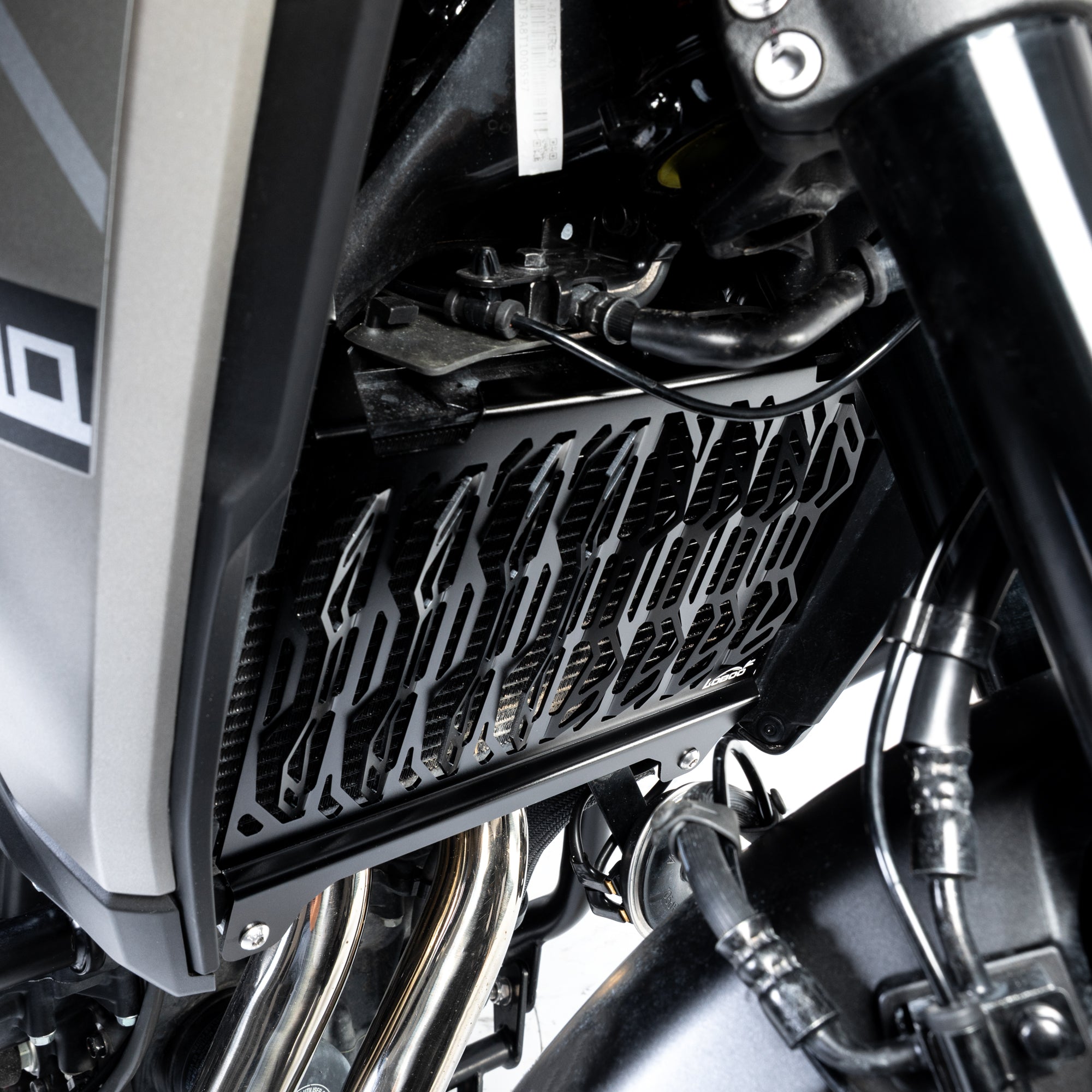 LOBOO Aluminum Radiator Guard for Honda NX500 2026 - Photo 4