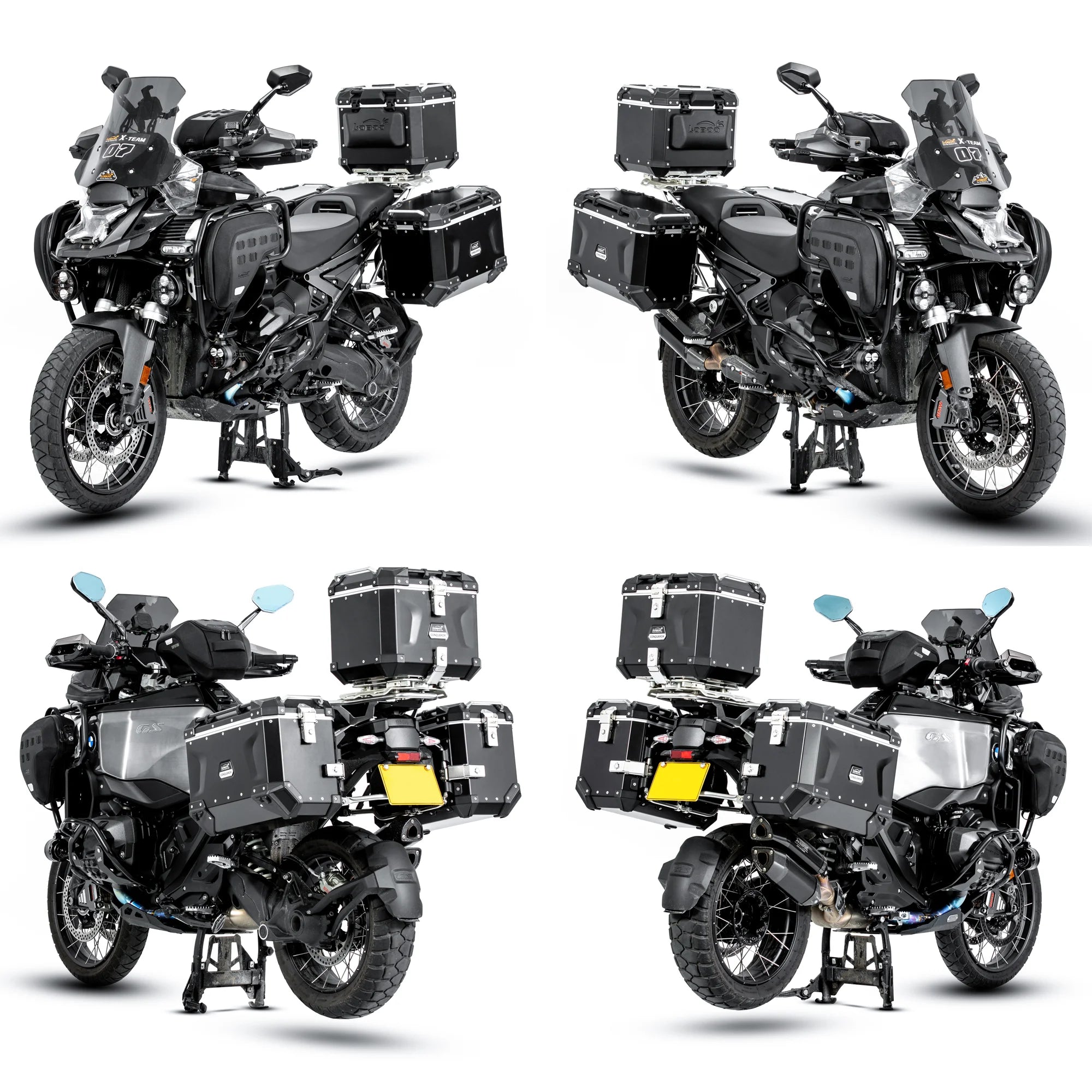 LOBOO BTB20BK Adventure Motorcycle Tank Bag with Magnetic Quick-Release System and Rain Cover, Heavy-Duty Universal Fits for BMW GS, KTM Adventure, Honda Africa Twin