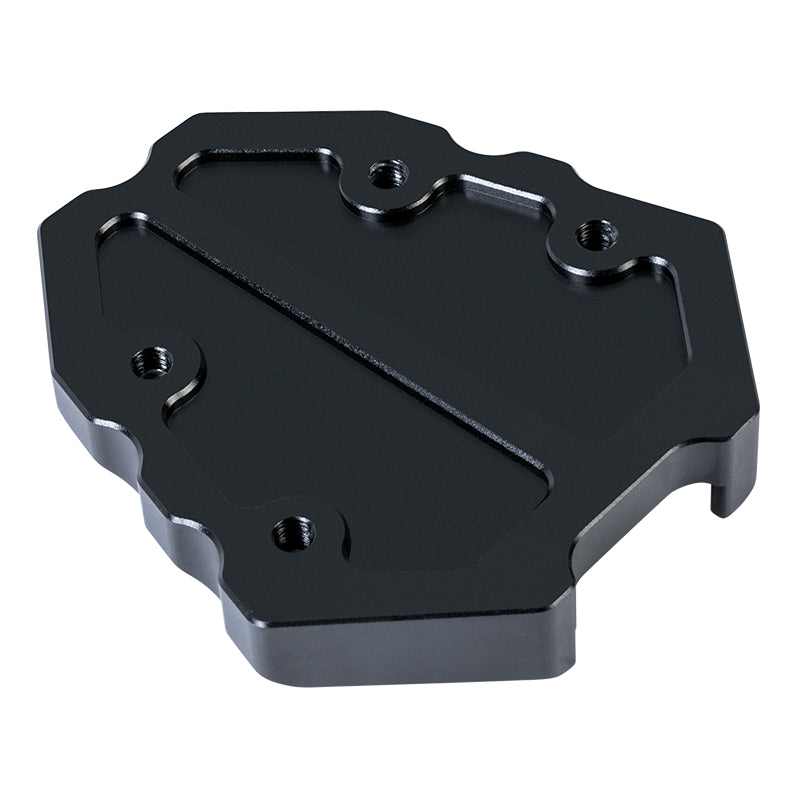Side stand support extension installation detail for Benelli TRK 552X