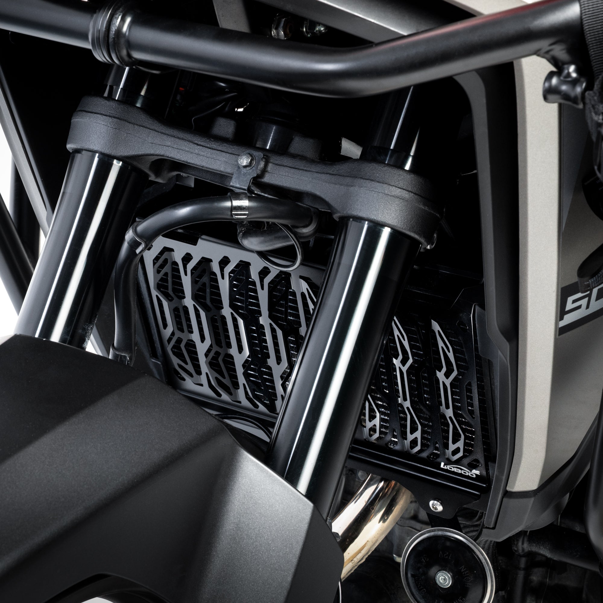 LOBOO Aluminum Radiator Guard for Honda NX500 2026 - Photo 7