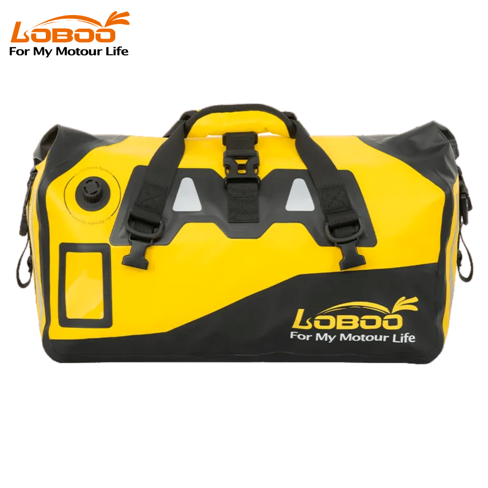 LOBOO PVC-upgraded Series Waterproof Motorcycle Tail Bag - 40L 50L 66L 90L Universal Dry Bag with Patented Magnetic Closure