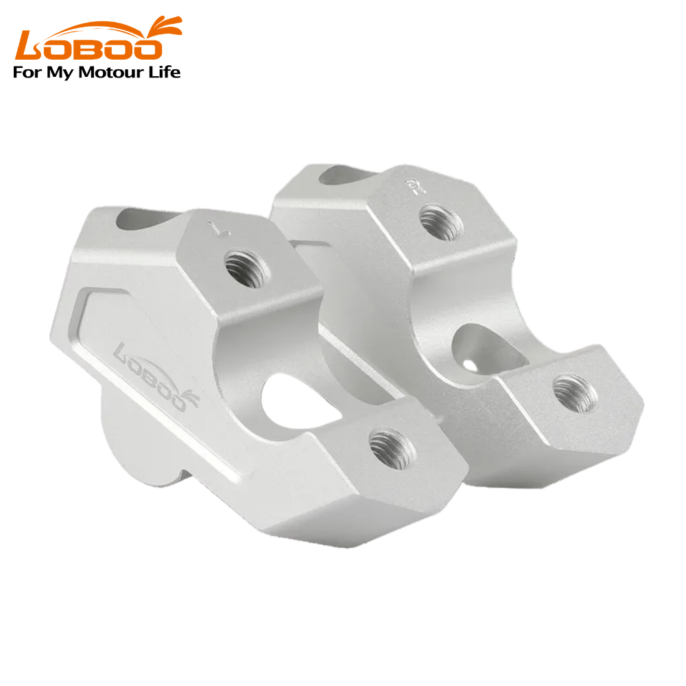 LOBOO Rialzi Manubrio per BMW F800GS (2025+) e F750GS | Kit Rialzo 23mm / Spostamento 20mm