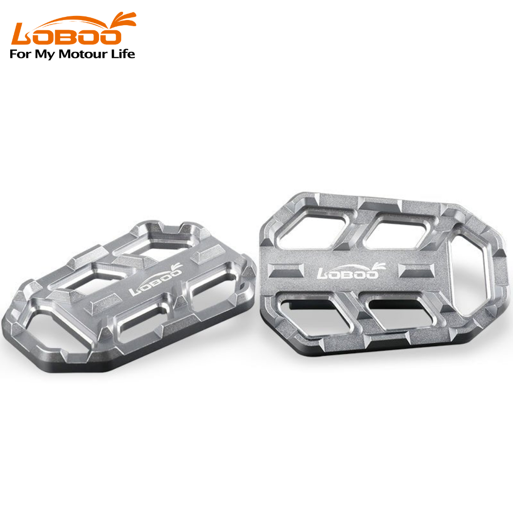 LOBOO Wide Foot Peg Extensions for Honda NX500(2026+) & NC750 | Bolt-On Enlarger Pads