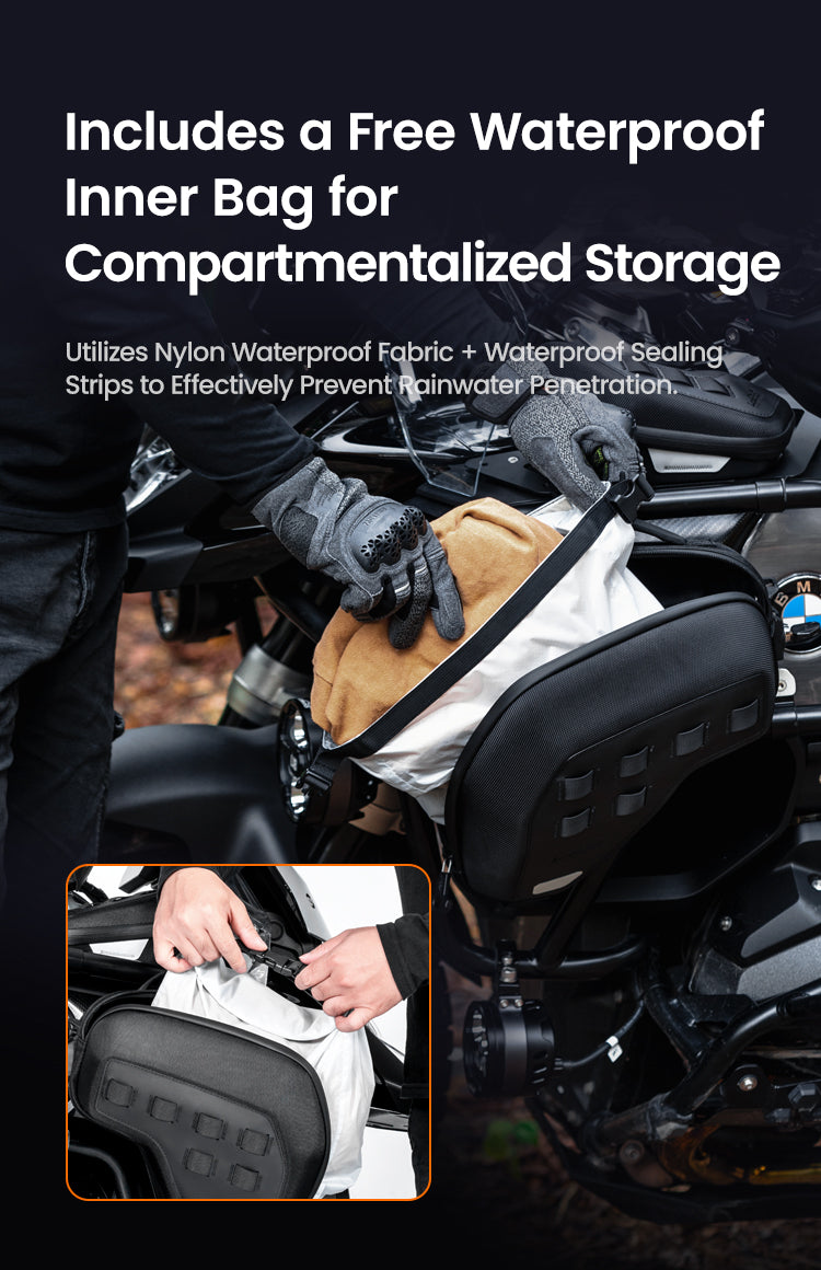 Includes a Free WaterproofInner Bag for Compartmentalized Storage