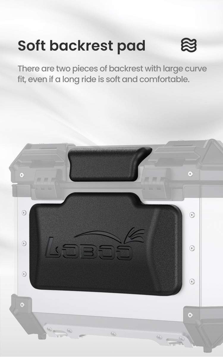 Dual-Piece Ergonomic Backrest for Long-Ride Comfort