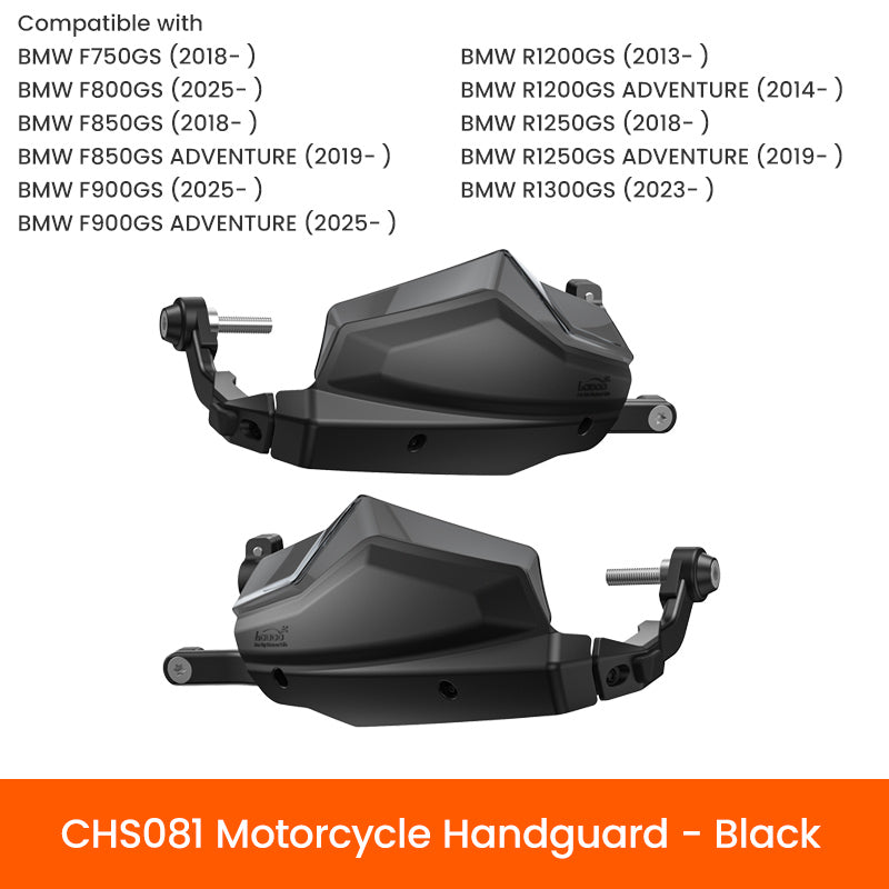 LOBOO Aluminum Handguard System for BMW R1300GS, R1250GS & F900GS | Adjustable Windshield & Crash Protection