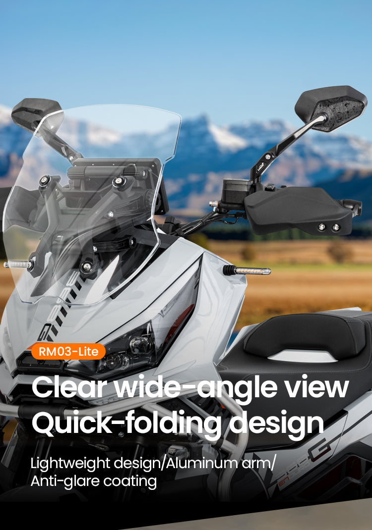 Clear wide-angle view Quick-folding design