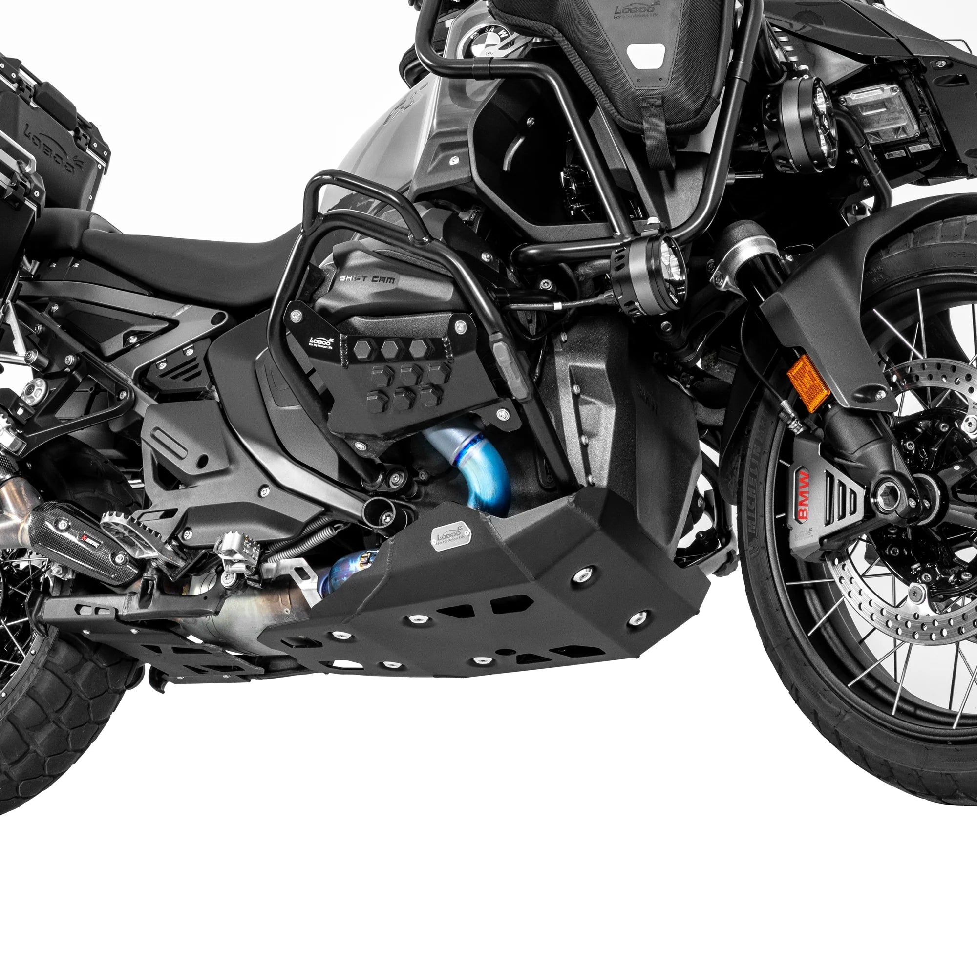 CHB151BK Aluminum Skid Plate Engine Guard for BMW R1300GS (2023+) & R1300GS Adventure (2024+) | No - Drill | 4mm Alloy Bash Plate - LOBOO