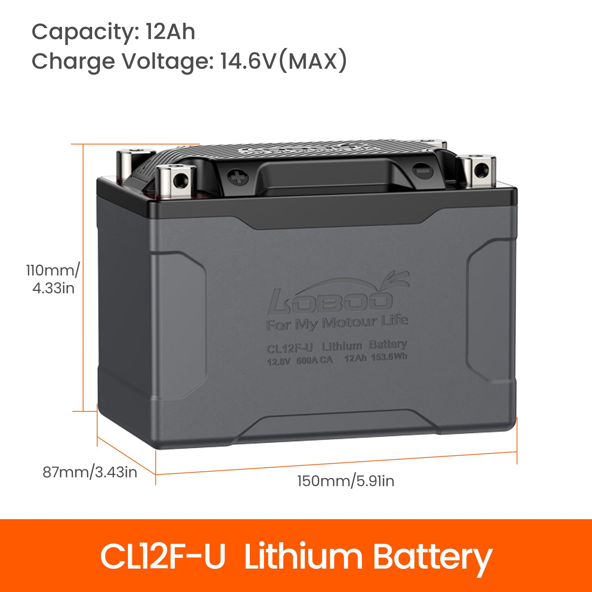 CL6E-U CL12F-U Motorcycle Safety Battery - LOBOO