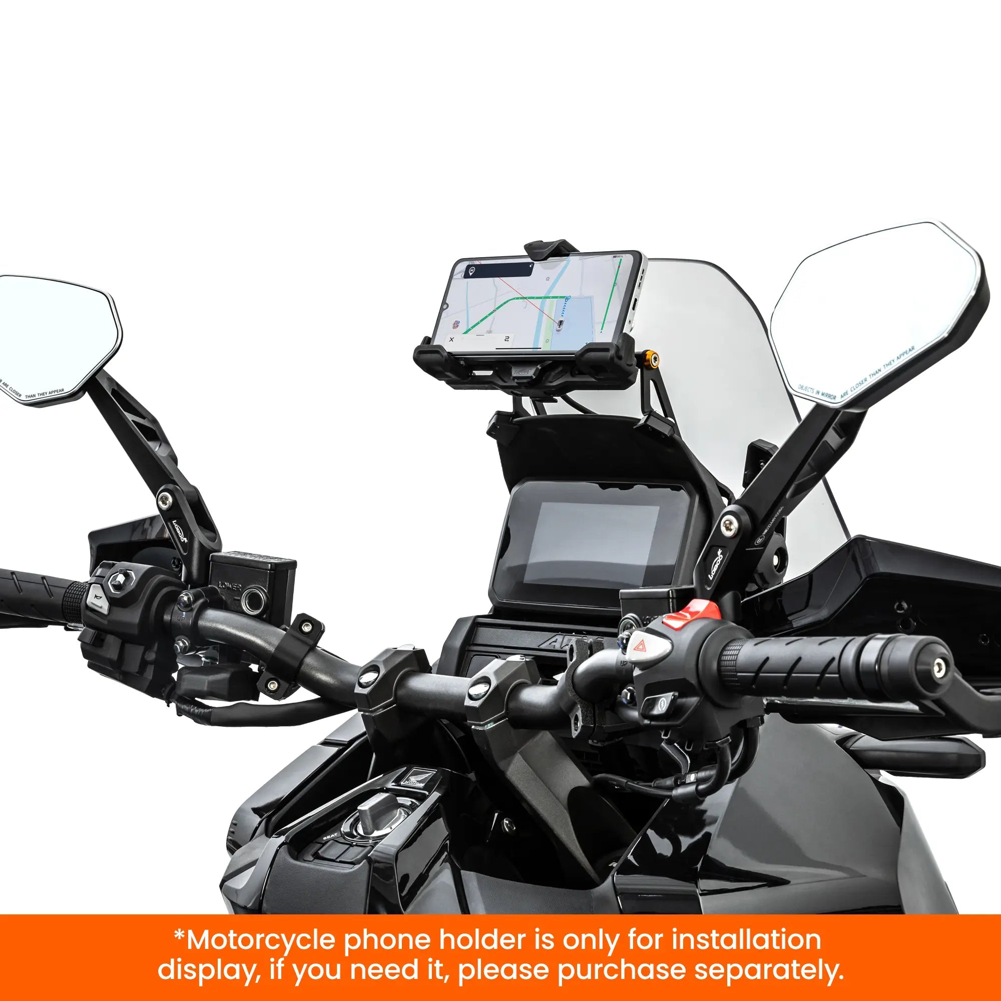 Honda ADV350 GPS Mount (2025+) | No - Drill Anti - Rotation Navigation Bar - LOBOO