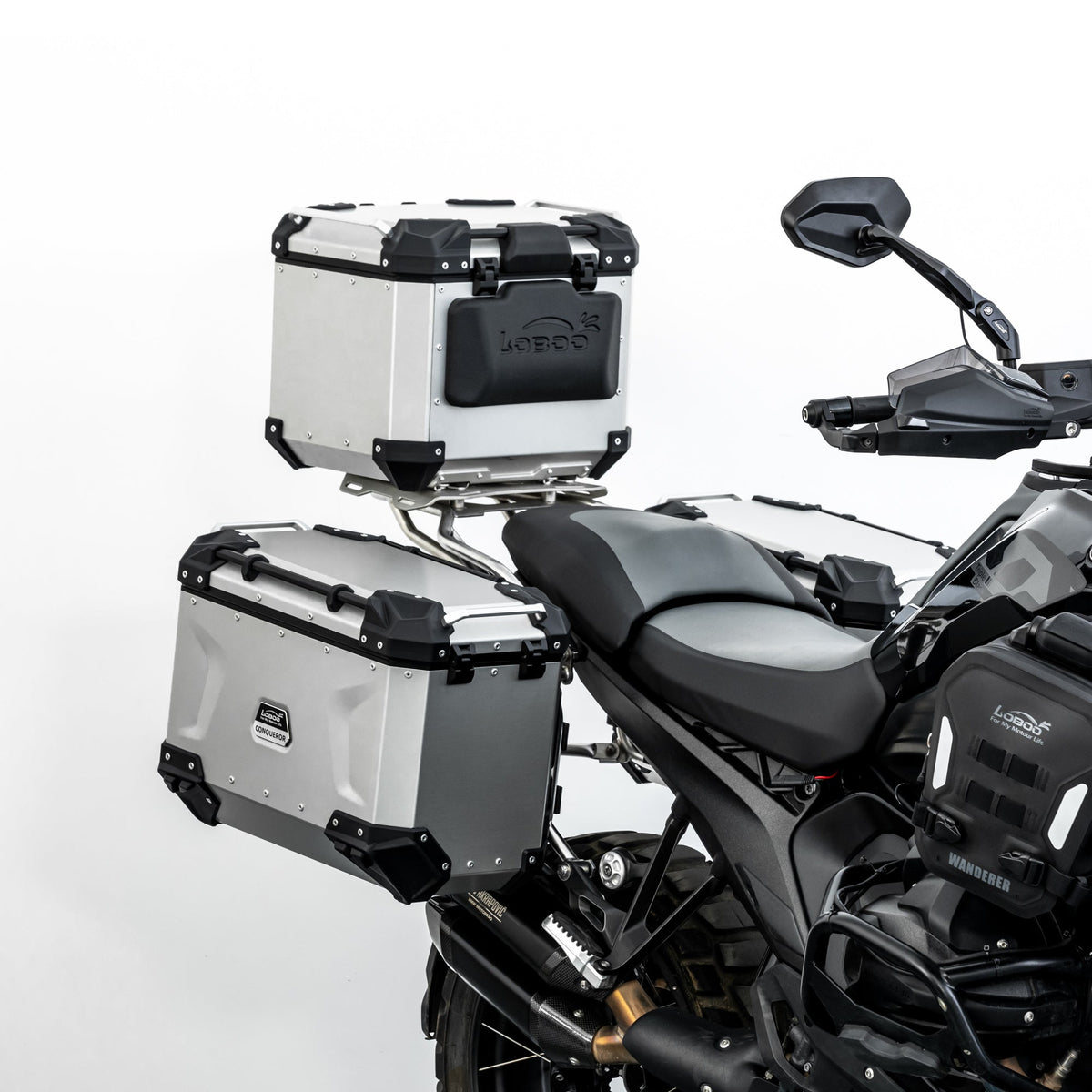 JP151B Side Case Rack for BMW R1300GS Adventure | Fits PIKE TRACKER & CONQUEROR Cases, WANDERER Waterproof Bags - LOBOO