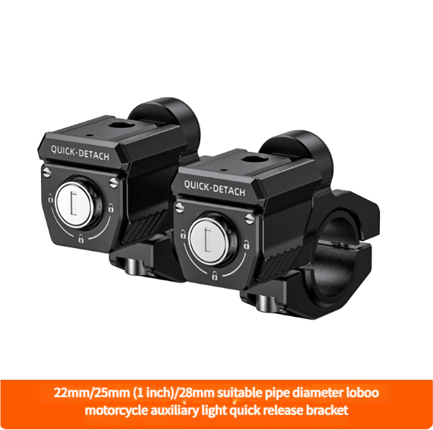 L7S Motorcycle Auxiliary Lights – 15000LM High/Low Beam Driving Fog Lamps, 3 Warning Modes, IP68 Waterproof, CNC Alloy Housing, Fits 22–28mm Bars (Pair) - LOBOO