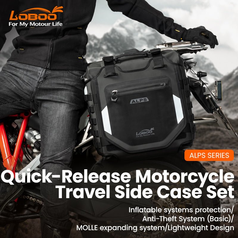 アルプス　サイドバッグ Alps インフレータブル バイクサイドバッグ – 防水TPU、300KG衝撃保護