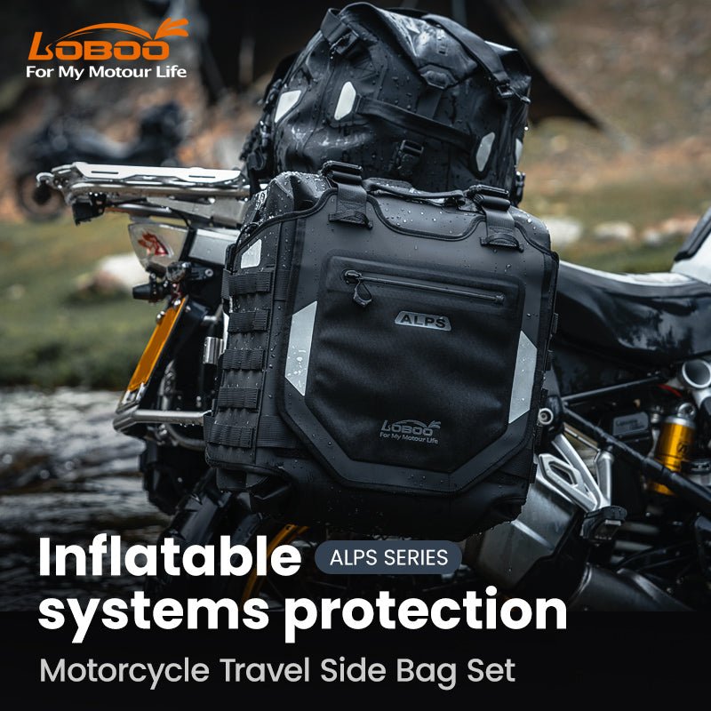 アルプス　サイドバッグ　大 2枚 Alps インフレータブル バイクサイドバッグ – 防水TPU、300KG衝撃保護