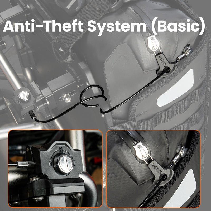 LOBOO Alps Inflatable Waterproof Side Bags (23L/30L) | Shock - Absorbing Soft Panniers with Anti - Theft Lock - LOBOO