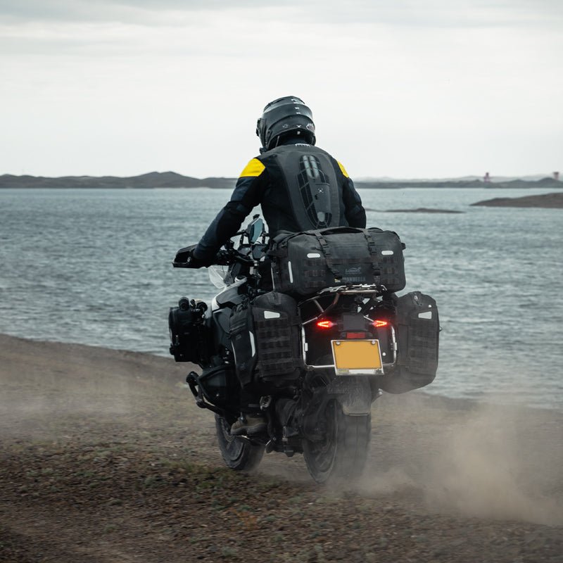 LOBOO Alps Inflatable Waterproof Side Bags (23L/30L) | Shock - Absorbing Soft Panniers with Anti - Theft Lock - LOBOO