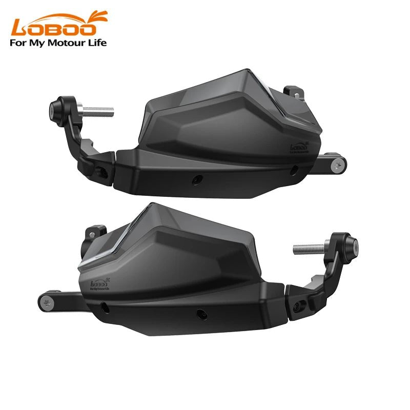 LOBOO Aluminum Handguard System for BMW R1300GS, R1250GS & F900GS | Adjustable Windshield & Crash Protection - LOBOO