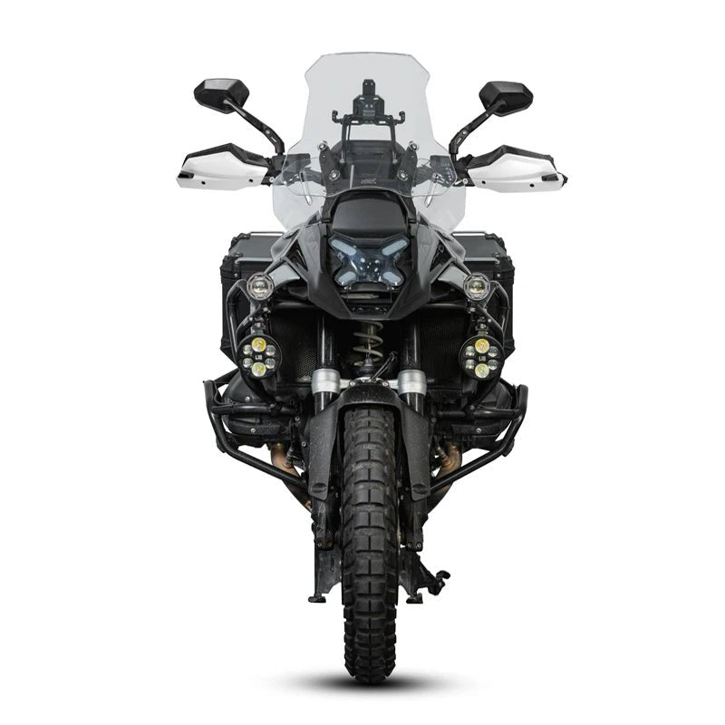 LOBOO Aluminum Handguard System for BMW R1300GS, R1250GS & F900GS | Adjustable Windshield & Crash Protection - LOBOO