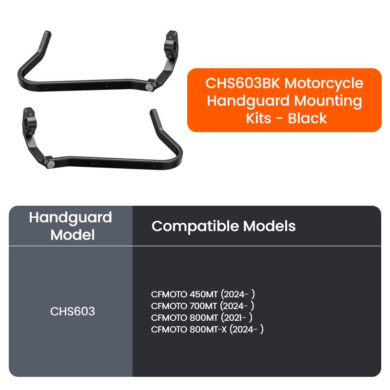LOBOO Aluminum Handguard System for CFMOTO 450MT, 800MT & 700MT | Adjustable Windshield & Crash Protection - LOBOO