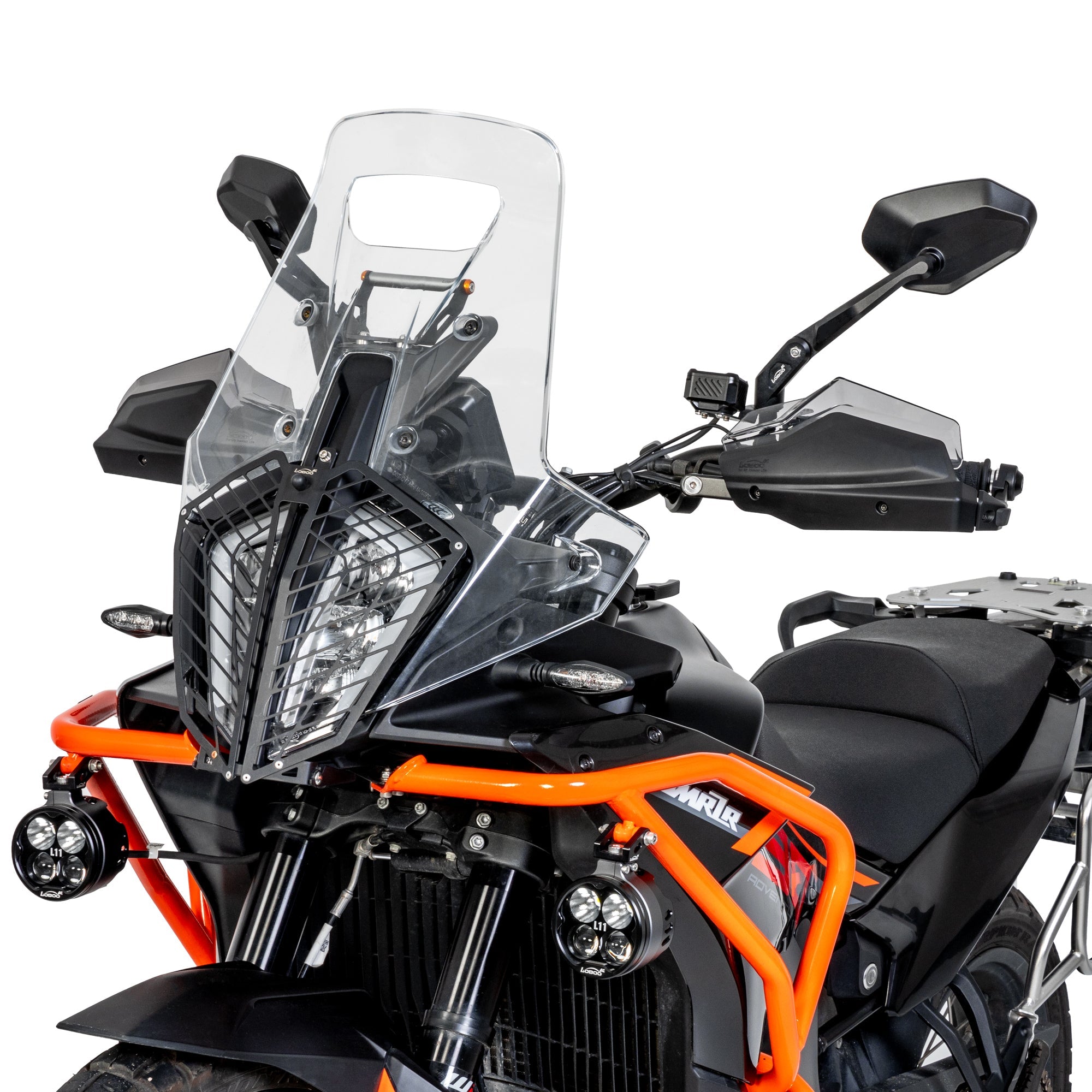 LOBOO Aluminum Handguard System for KTM 790/890 & Norden 901 | Adjustable Windshield & Crash Protection - LOBOO