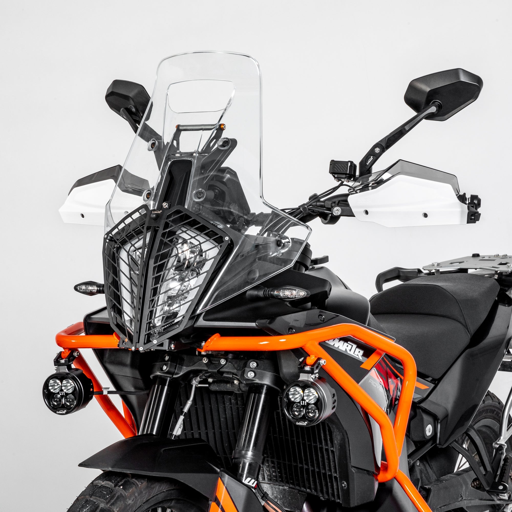 LOBOO Aluminum Handguard System for KTM 790/890 & Norden 901 | Adjustable Windshield & Crash Protection - LOBOO