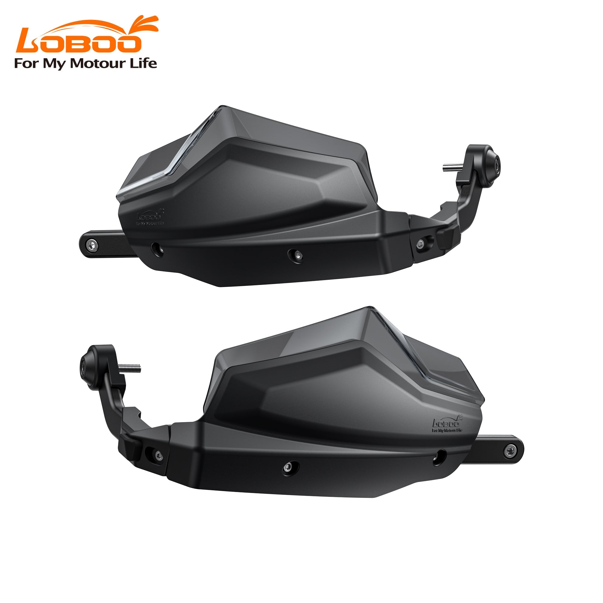 LOBOO Aluminum Handguard System for Triumph Scrambler 1200XE (2024+) | Adjustable Windshield & Impact Sliders - LOBOO