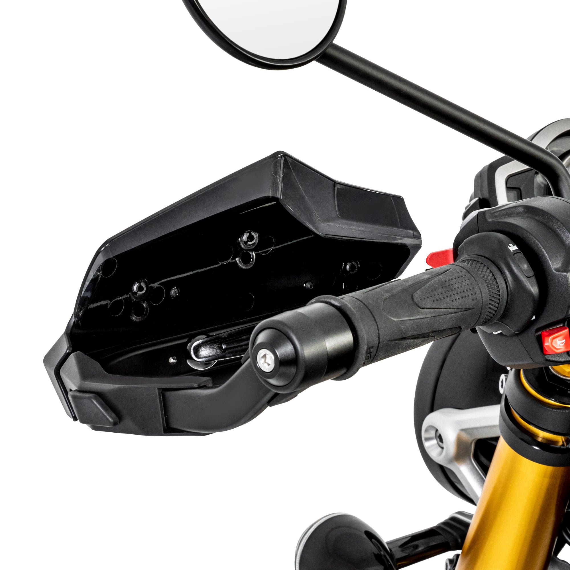 LOBOO Aluminum Handguard System for Triumph Scrambler 1200XE (2024+) | Adjustable Windshield & Impact Sliders - LOBOO